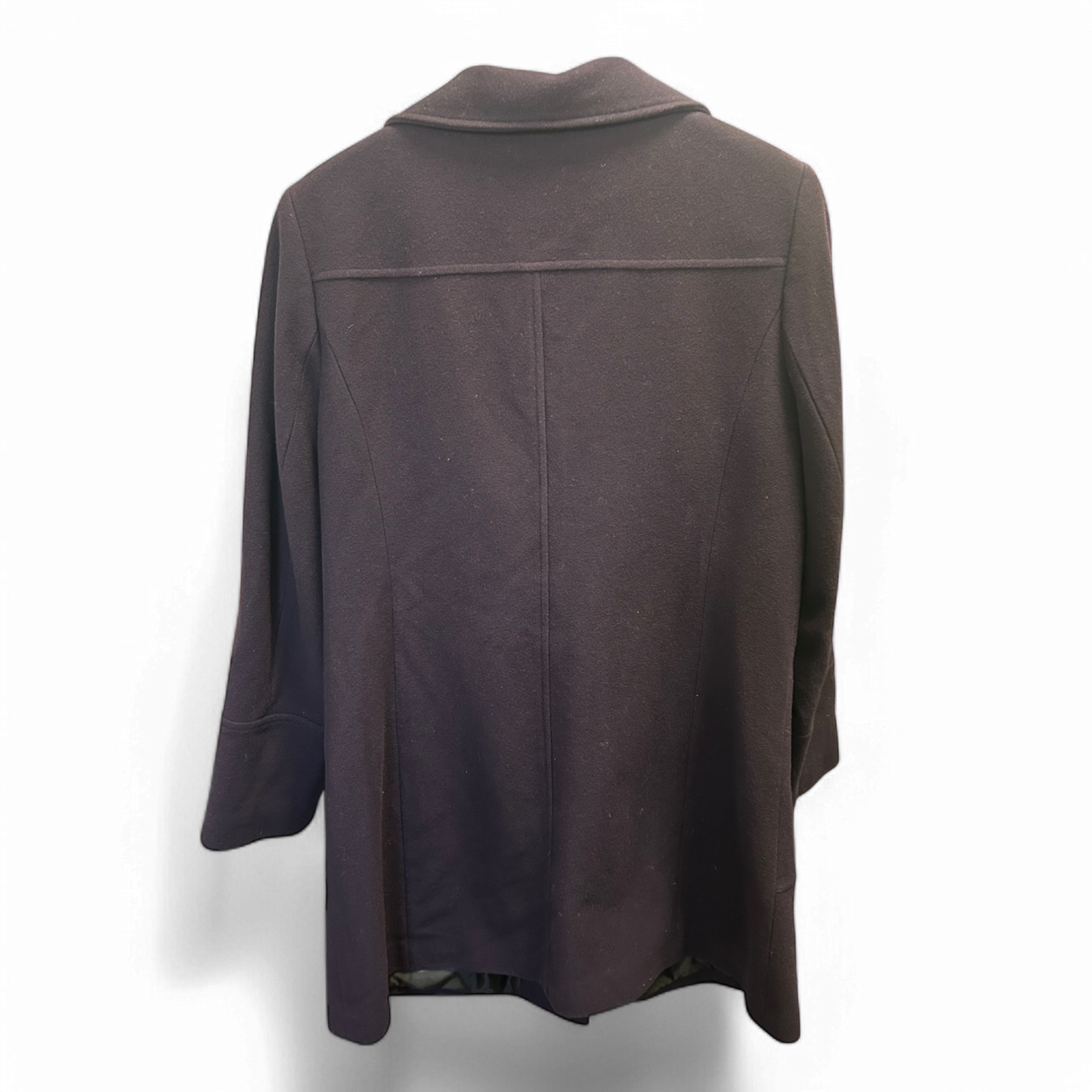 Damen Mantel Gr 42 Dunkelviolett Aubergine Elegant Wollmantel Herbst Winter