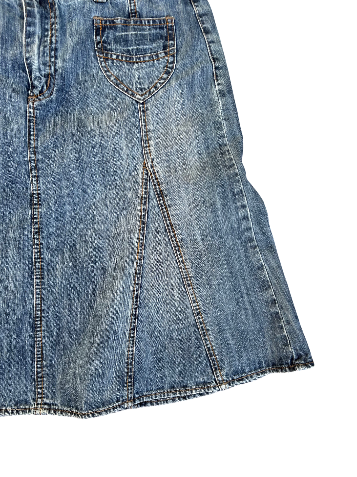 Street One Jeansrock Damen Gr 38 Blau Denim Baumwolle Freizeit Taschen A Linie