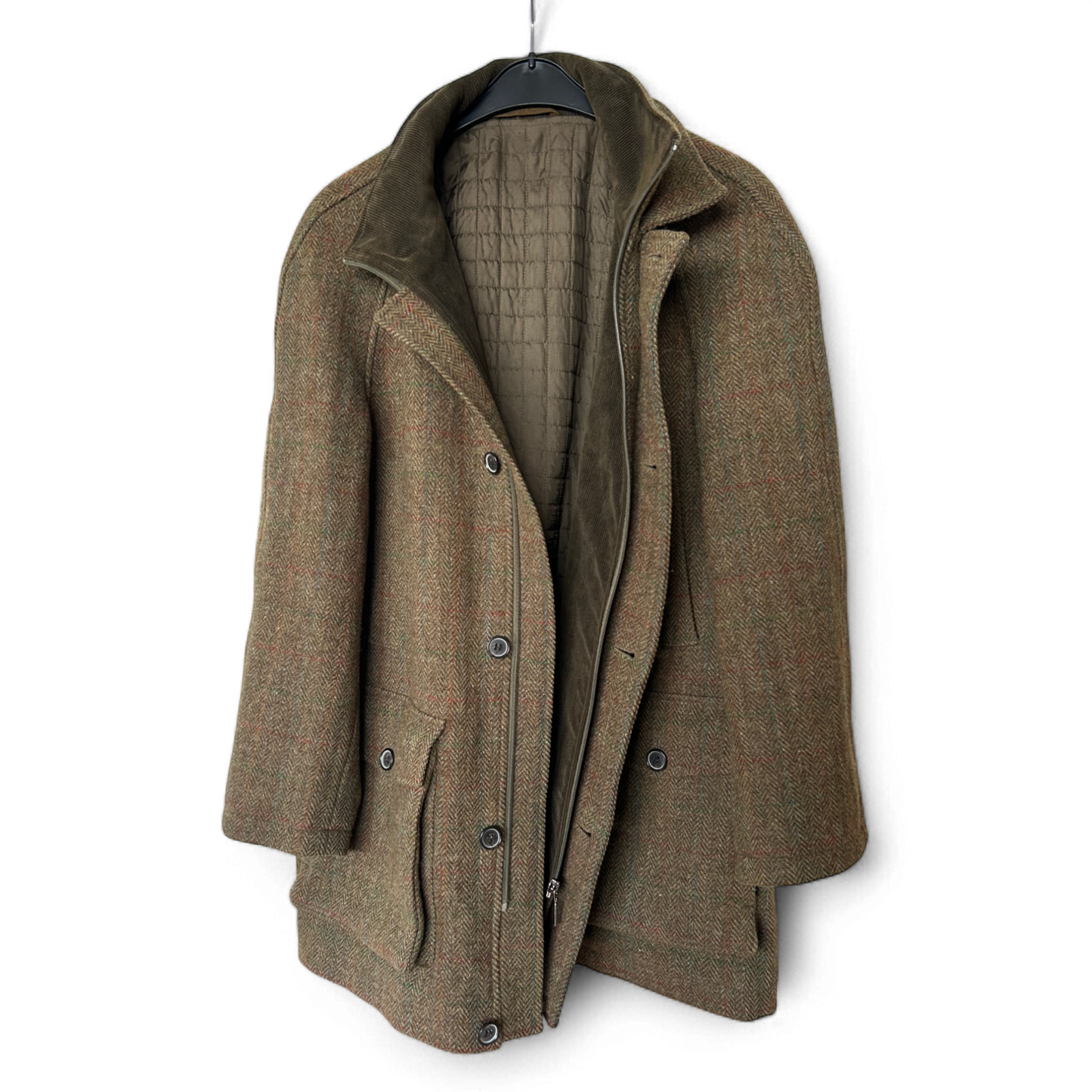 🧥 Harris Tweed Mantel Herren 52 – 100 % Wolle – Elegant 🧶