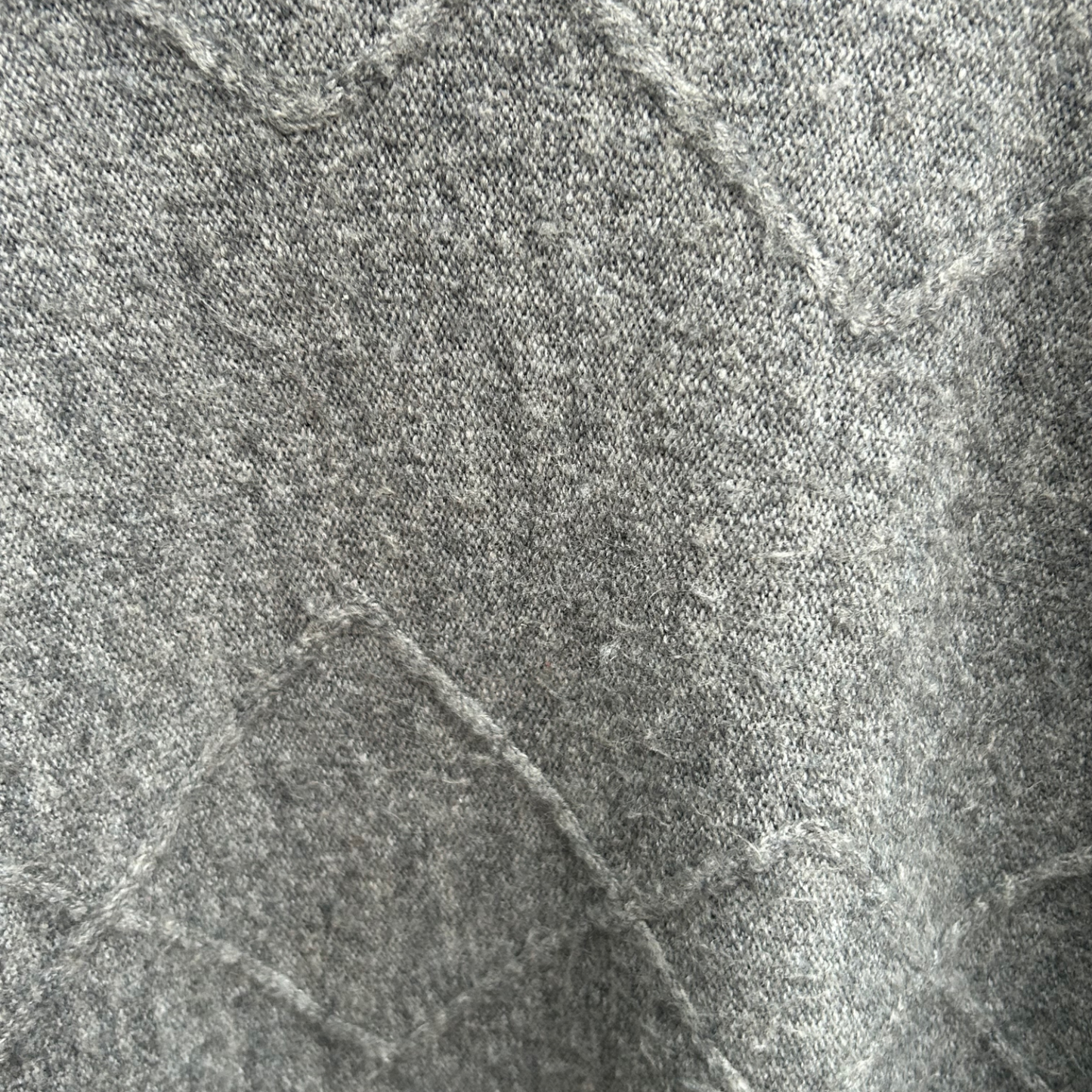 Adagio Pullover Damen Gr 40 Grau Kaschmir Mix Wolle Stretch Fledermausärmel Elegant