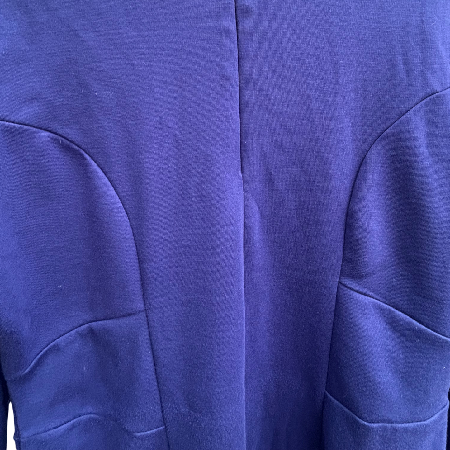 H&M Kleid Damen Gr L Royalblau Elegant Stretch Langarm Figurbetont Business