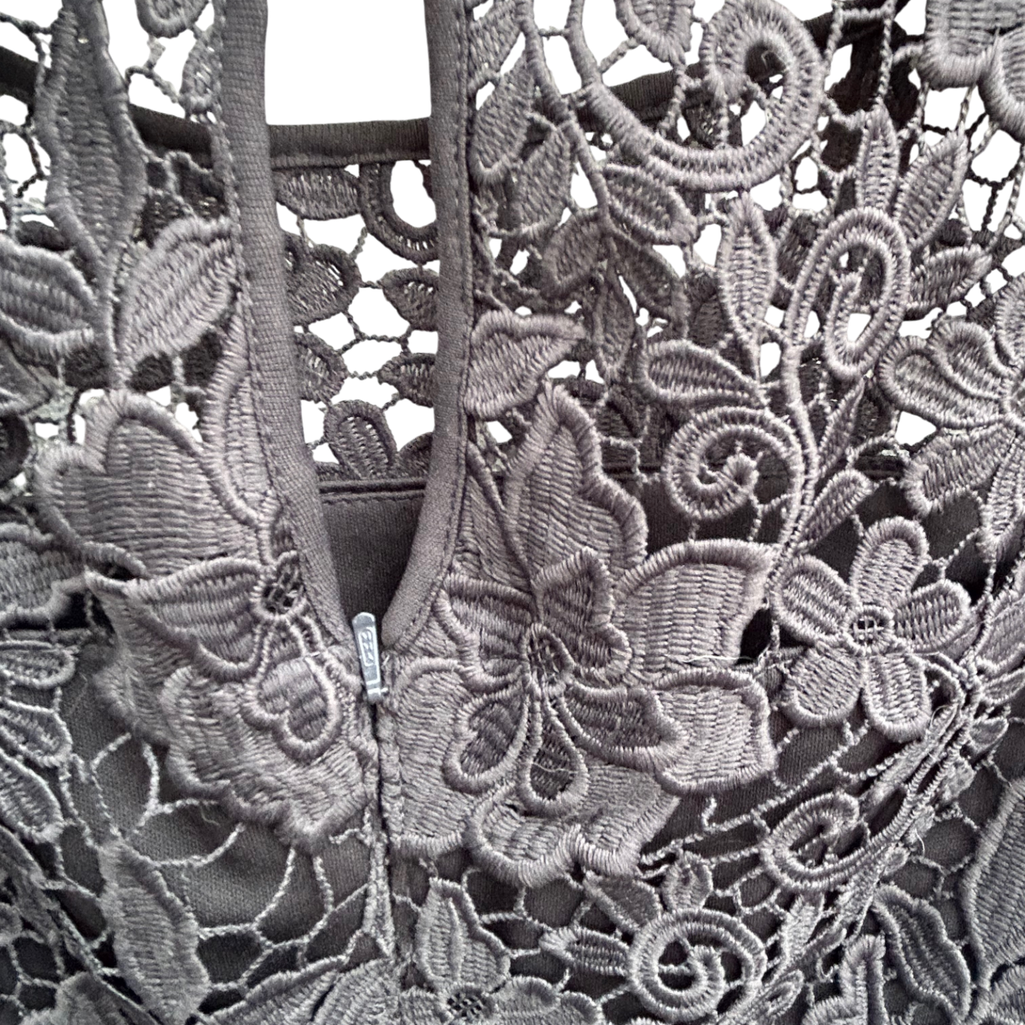 Gina Bacconi Kleid Damen Gr 36 Grau Spitze Elegant Abendkleid Partykleid Neu