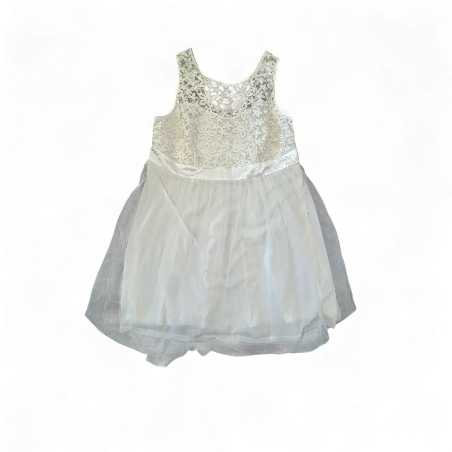 Bodyflirt Kleid Damen Dress Damenkleid Gr. 50 Weiß Spitze Sommerkleid Top Zustand