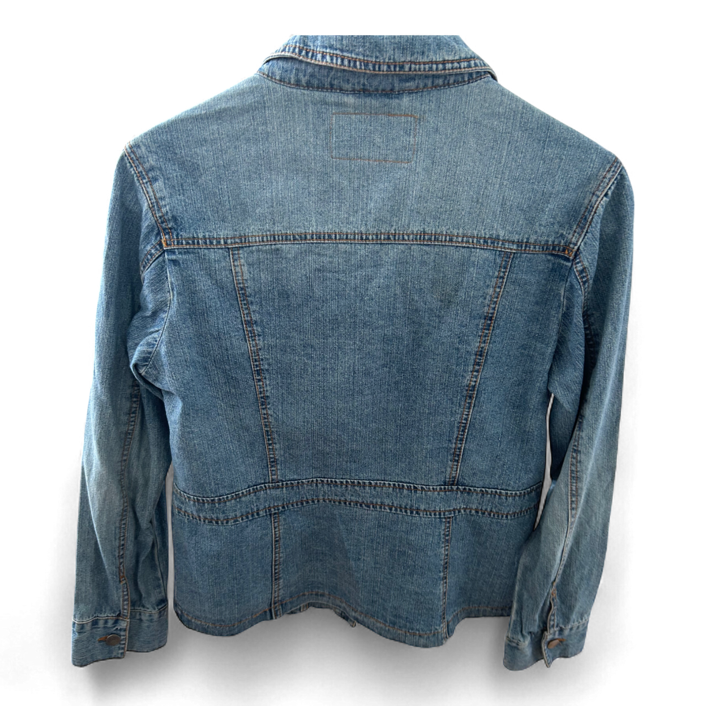 TCM Jeansjacke Damen 40 42 Blau 100 % Baumwolle Klassisch Kurz Vintage Look