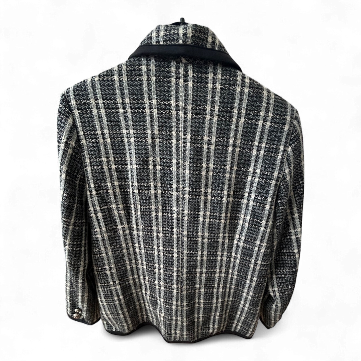 Bouclé Blazer Damen kariert 50 % Poly 35 % Wolle Gr. L Pure Panda Elegant