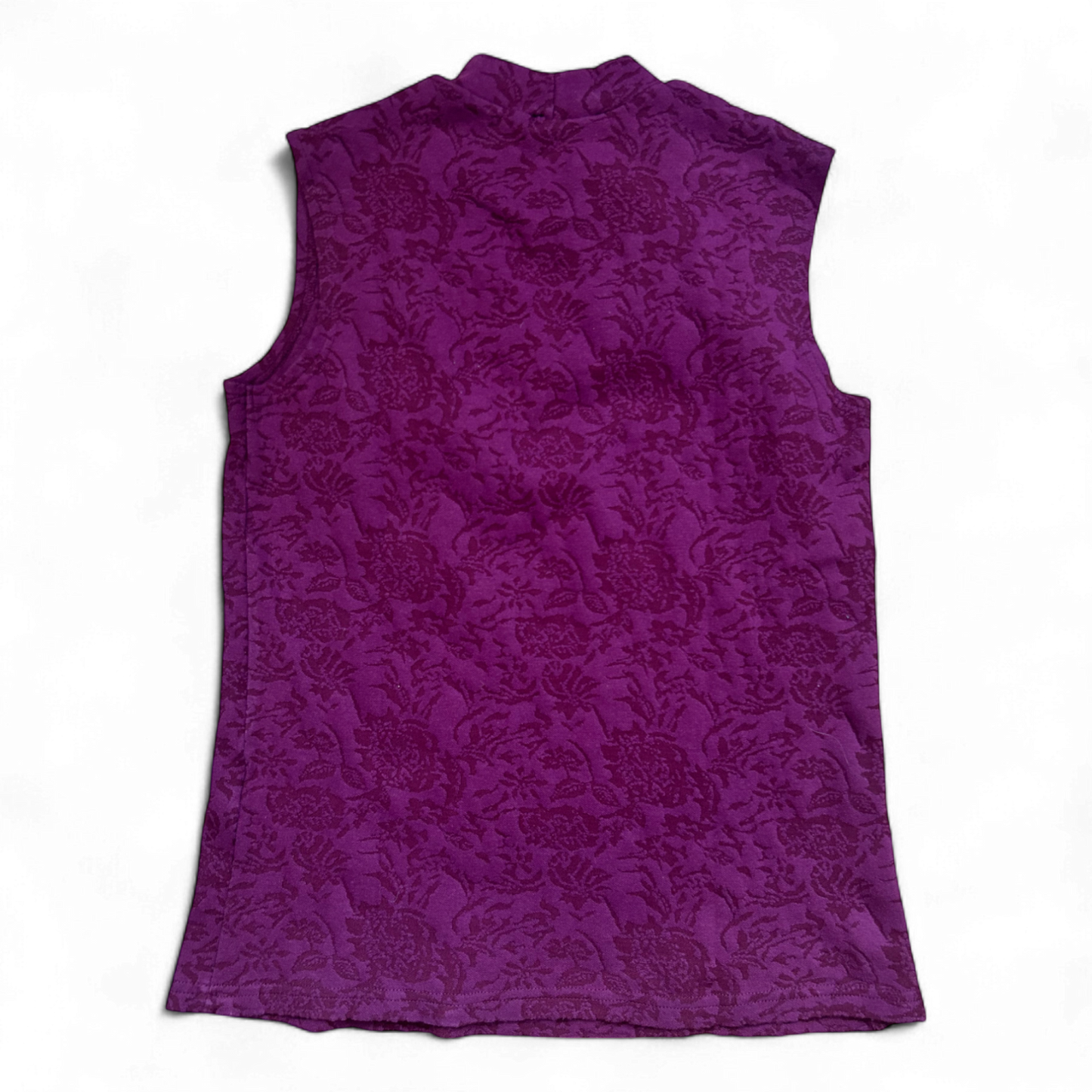 Wäschepur Damen Top 40 Bordeaux Floral Struktur Ärmellos Elegant Stretch