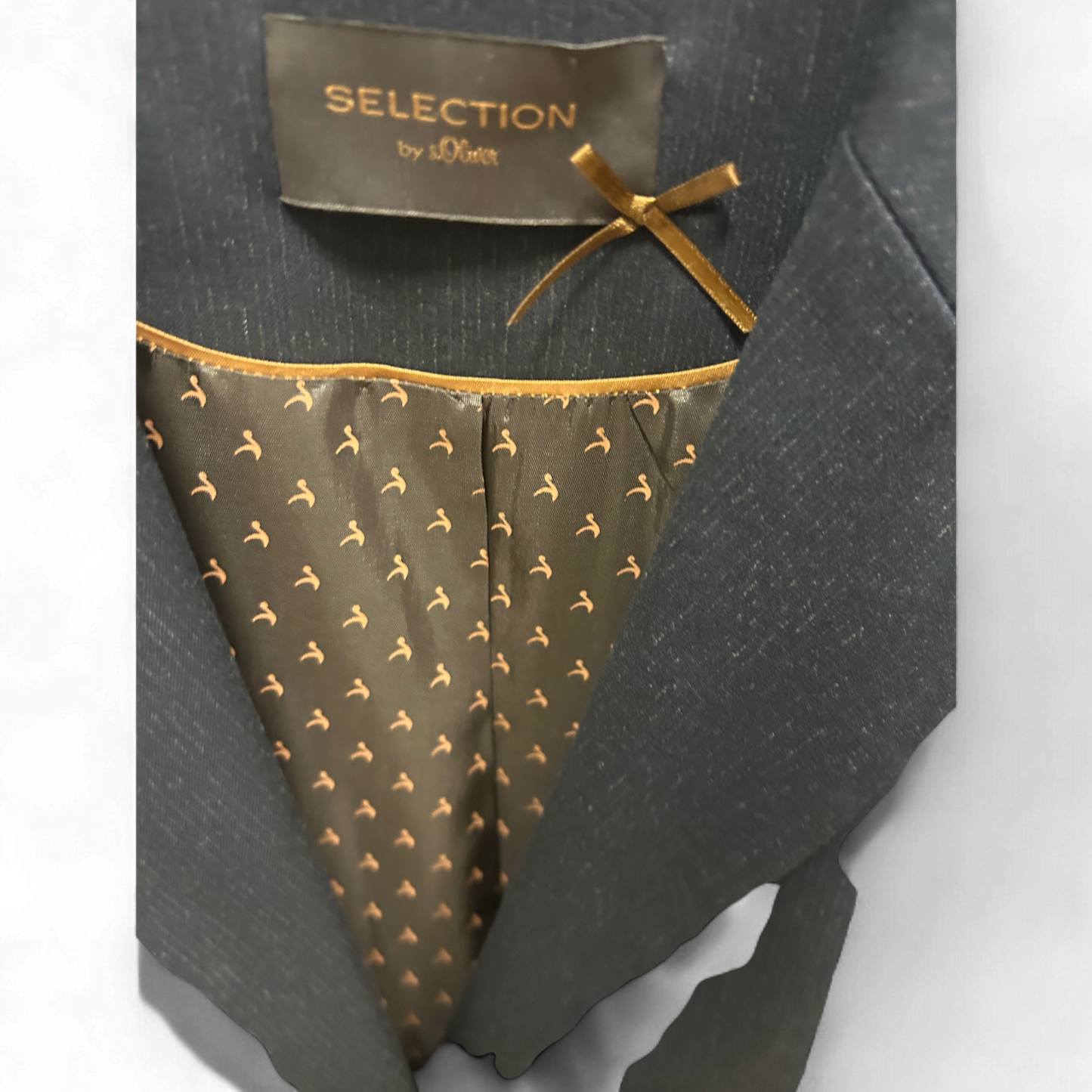 Selection by s.Oliver Damen Blazer Dunkelgrau Gr 46 Business Stretch Elegant