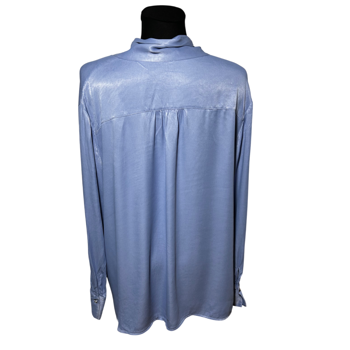 sOliver Black Label Bluse Gr 48 Hellblau Elegant Bindeschal Viskose Damen