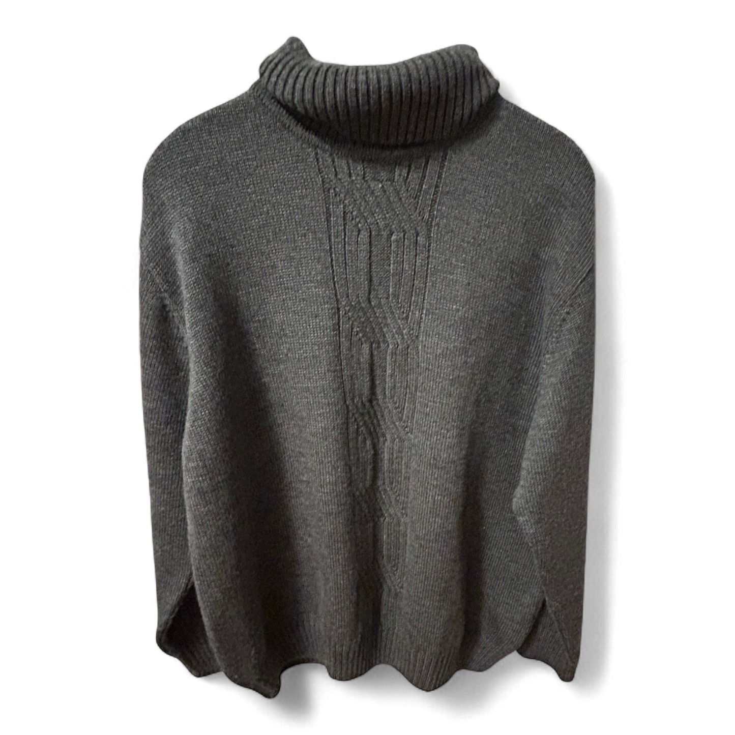 Mans Fashion Rollkragenpullover Herren XL Grau Strick Wolle Pullover Warm Elegant