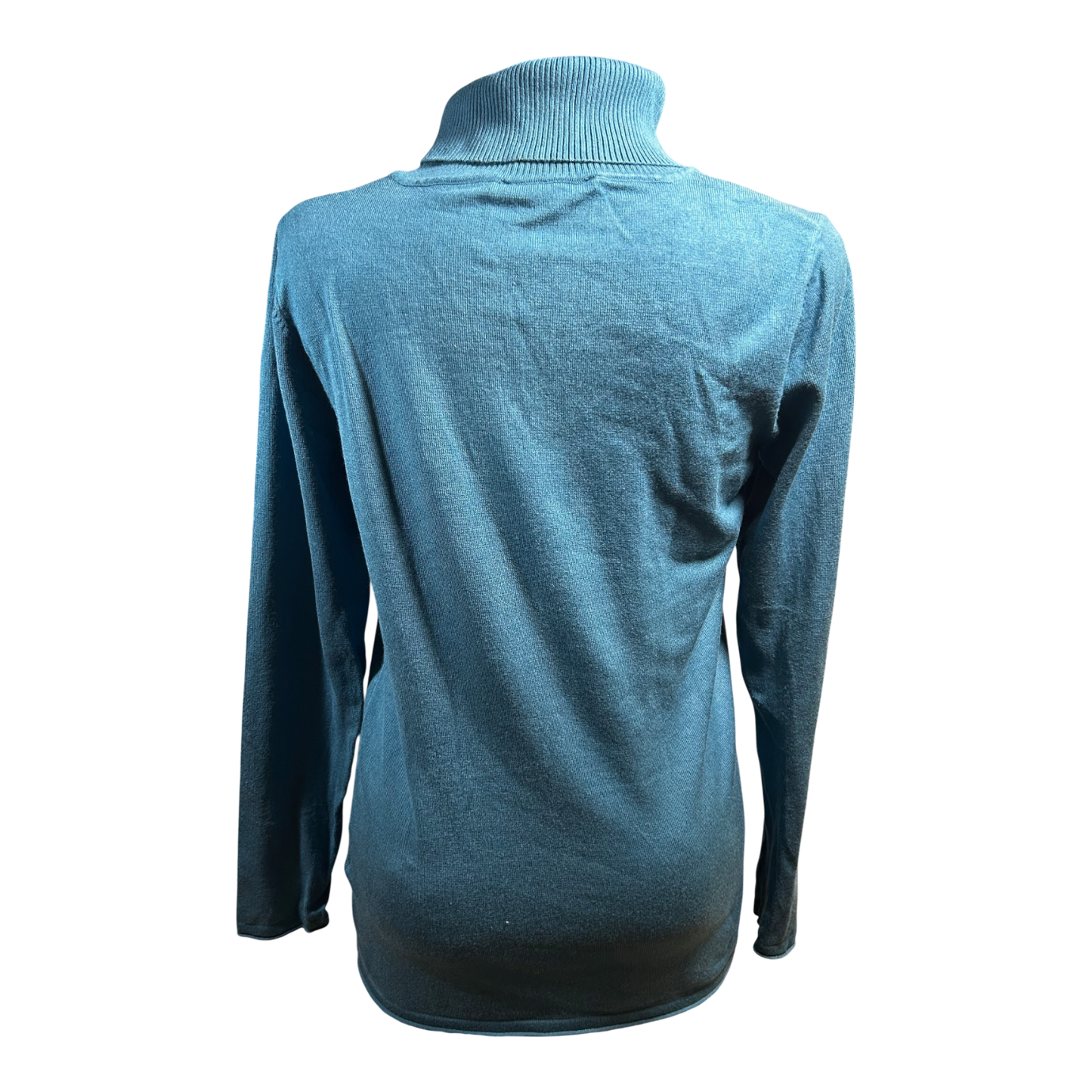 Clarina Collection Rollkragenpullover Damen Gr 40 Türkis Feinstrick Elegant