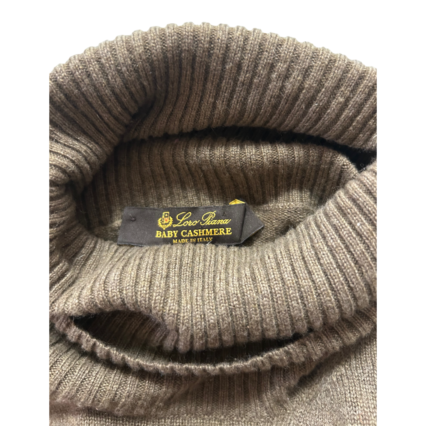 Loro Piana Rollkragenpullover Damen Beige Cashmere Strick Italien Deutsche Gr 38