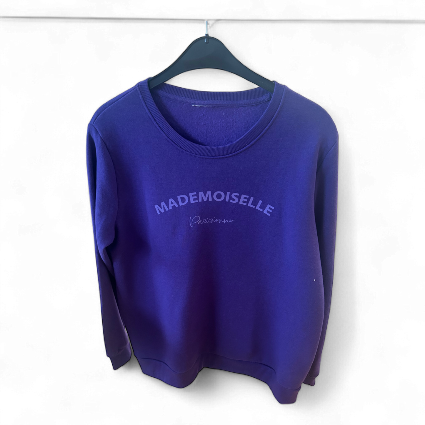 Sweatshirt Lila Oversize Gr XL XXL Damen Mademoiselle Parisienne Pullover