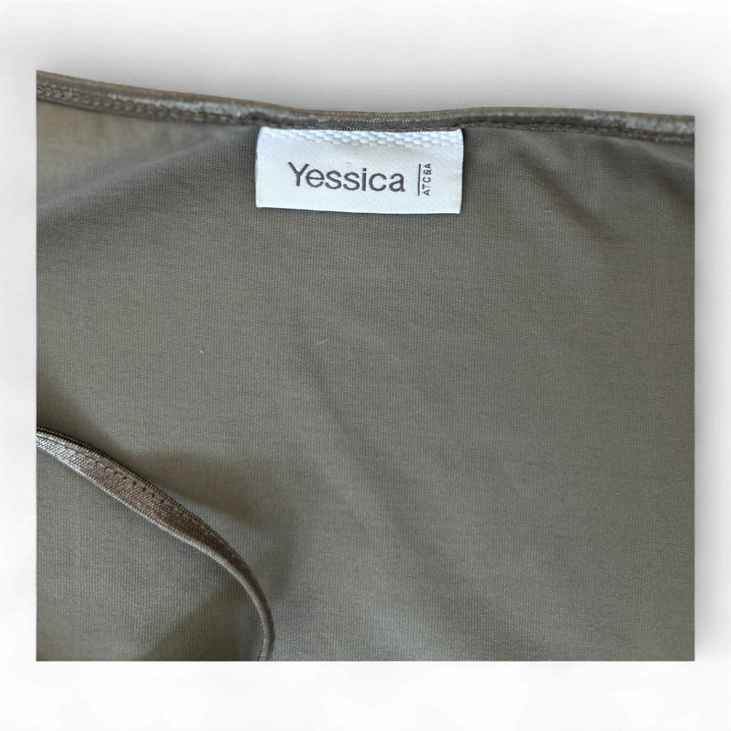 Yessica Top Khaki Gr L Spaghettiträger Stretch Basic Damen C&A