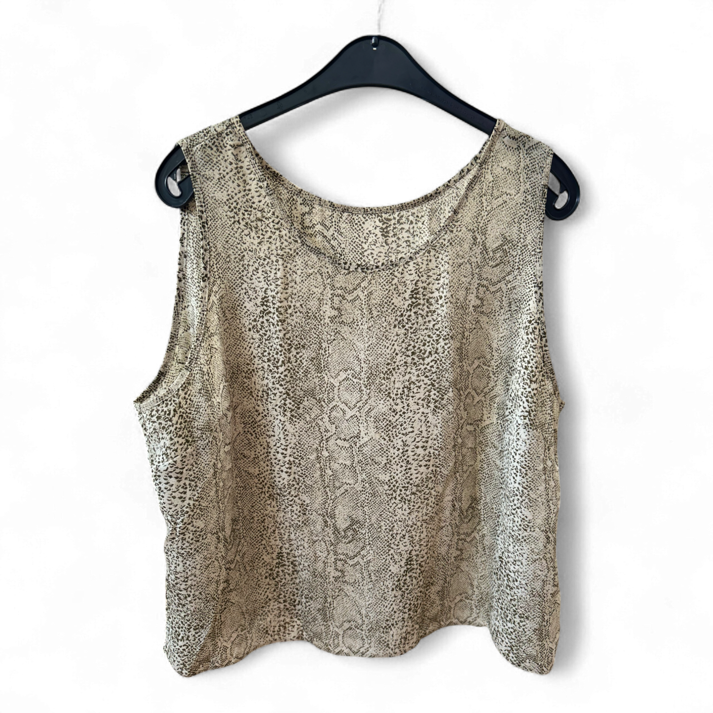 Top Schlangenprint Gr 48 Animalprint Damen ärmellos Sommer Polyester
