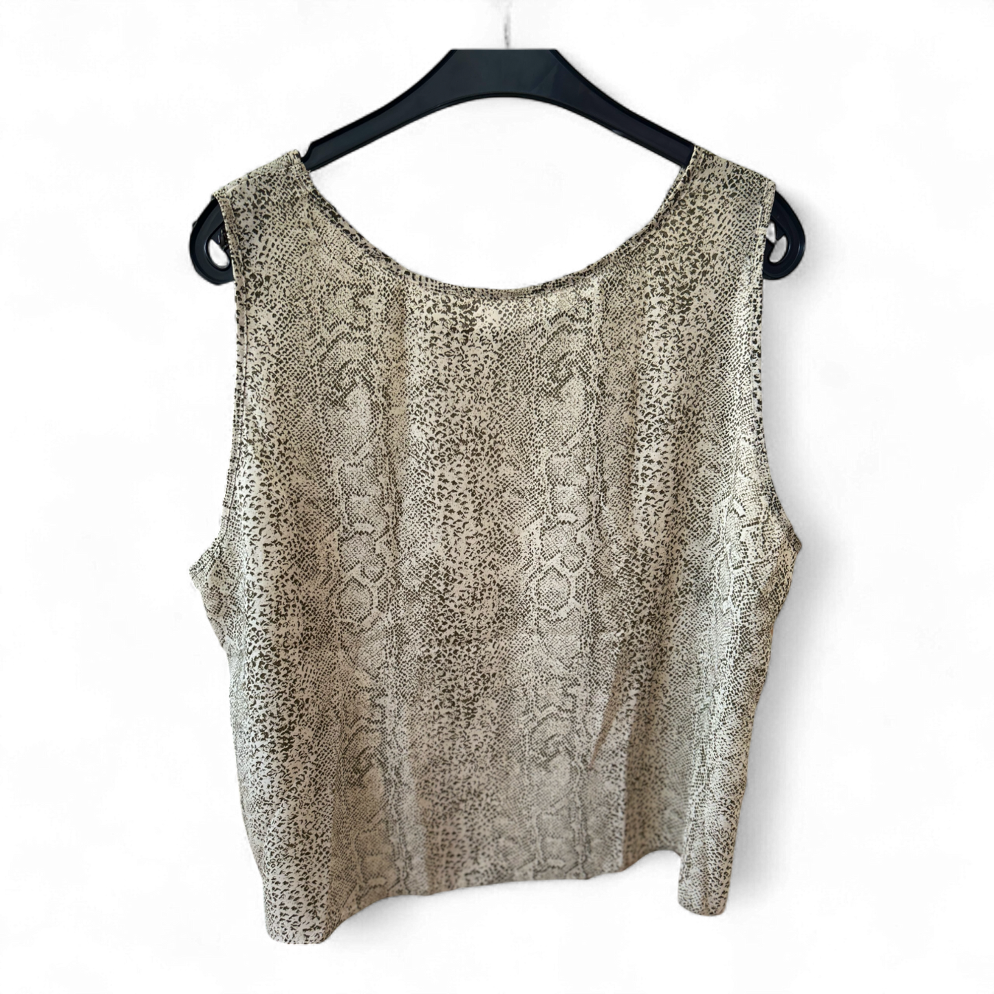 Top Schlangenprint Gr 48 Animalprint Damen ärmellos Sommer Polyester