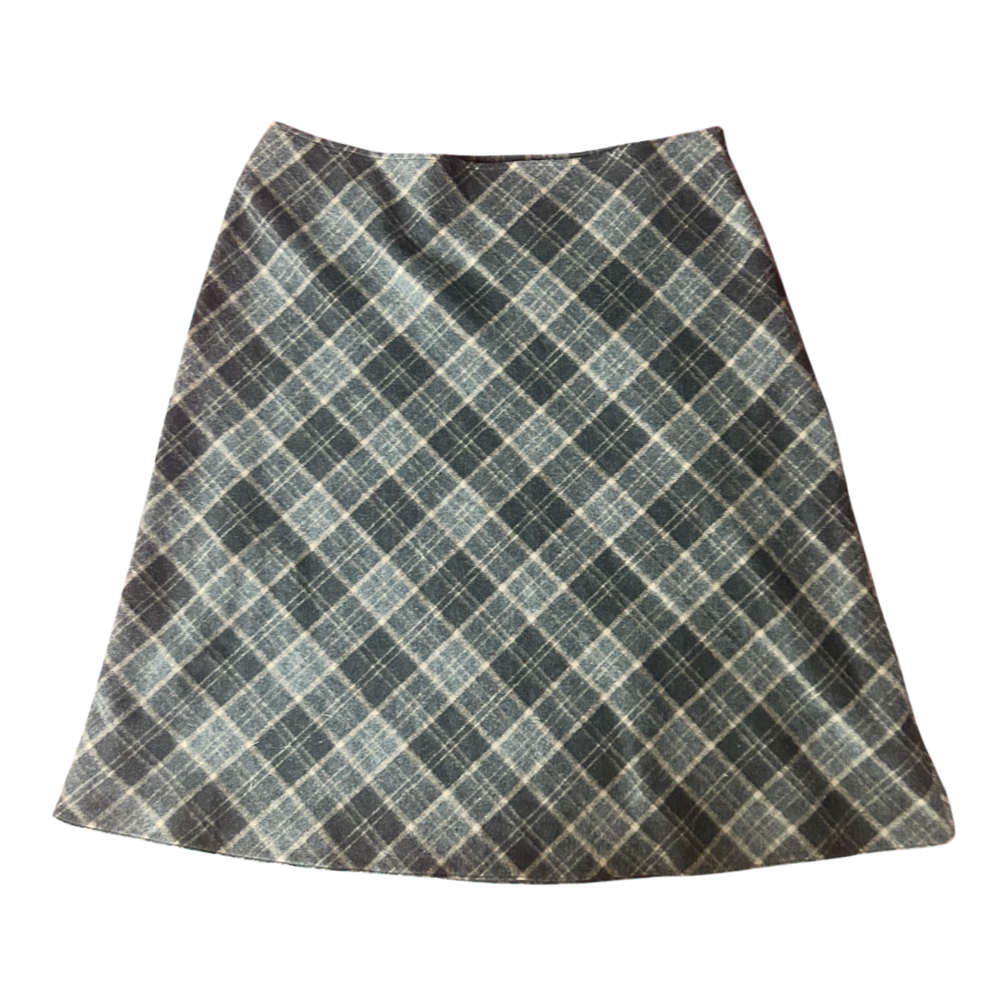 Cavita Wollrock Damen Gr 46 Braun Kariert Wollmix Gefüttert Klassisch Elegant