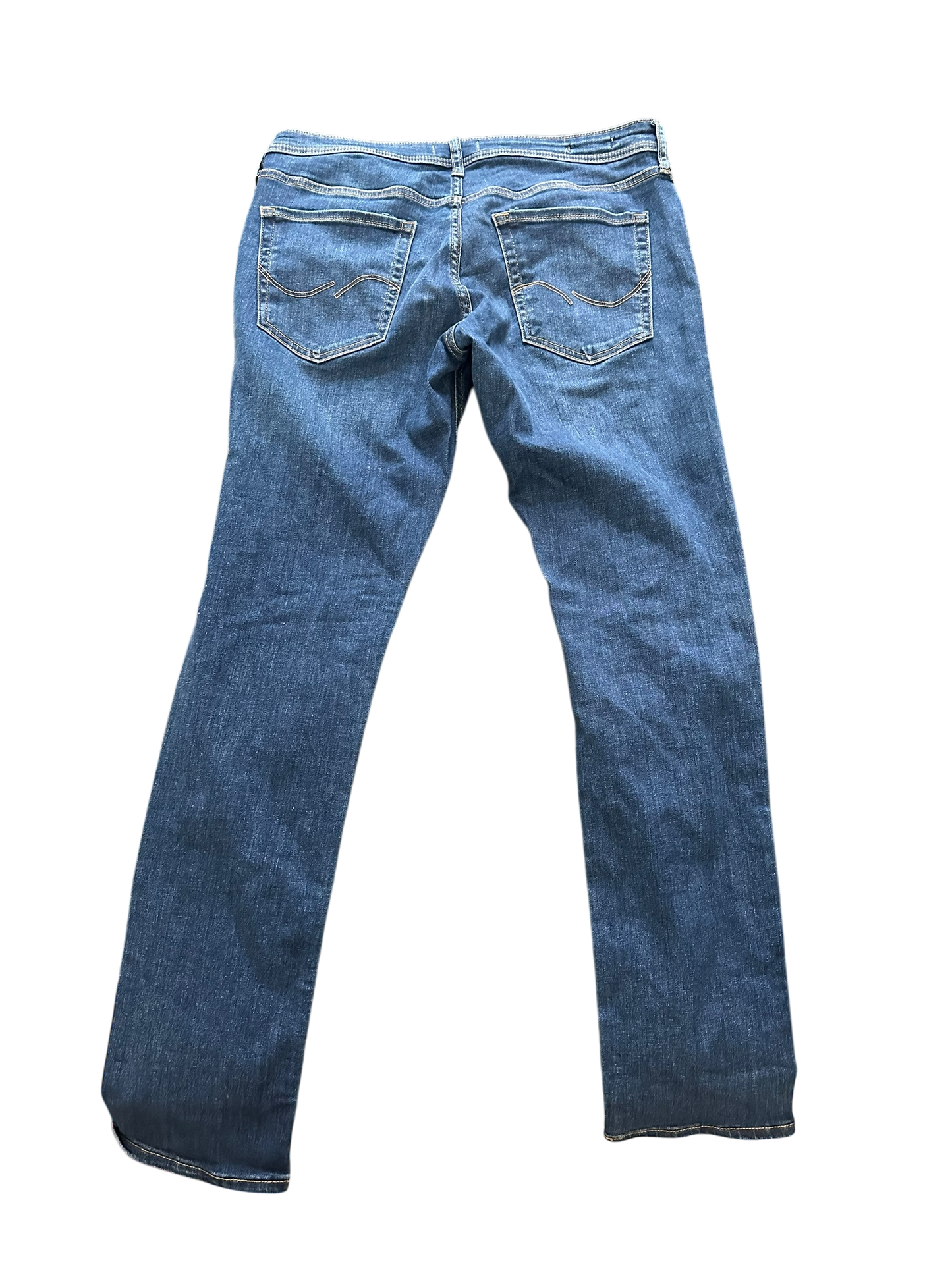 Jack & Jones Damen Jeans W32 L34 Dunkelblau Slim Fit Stretch Denim Modern