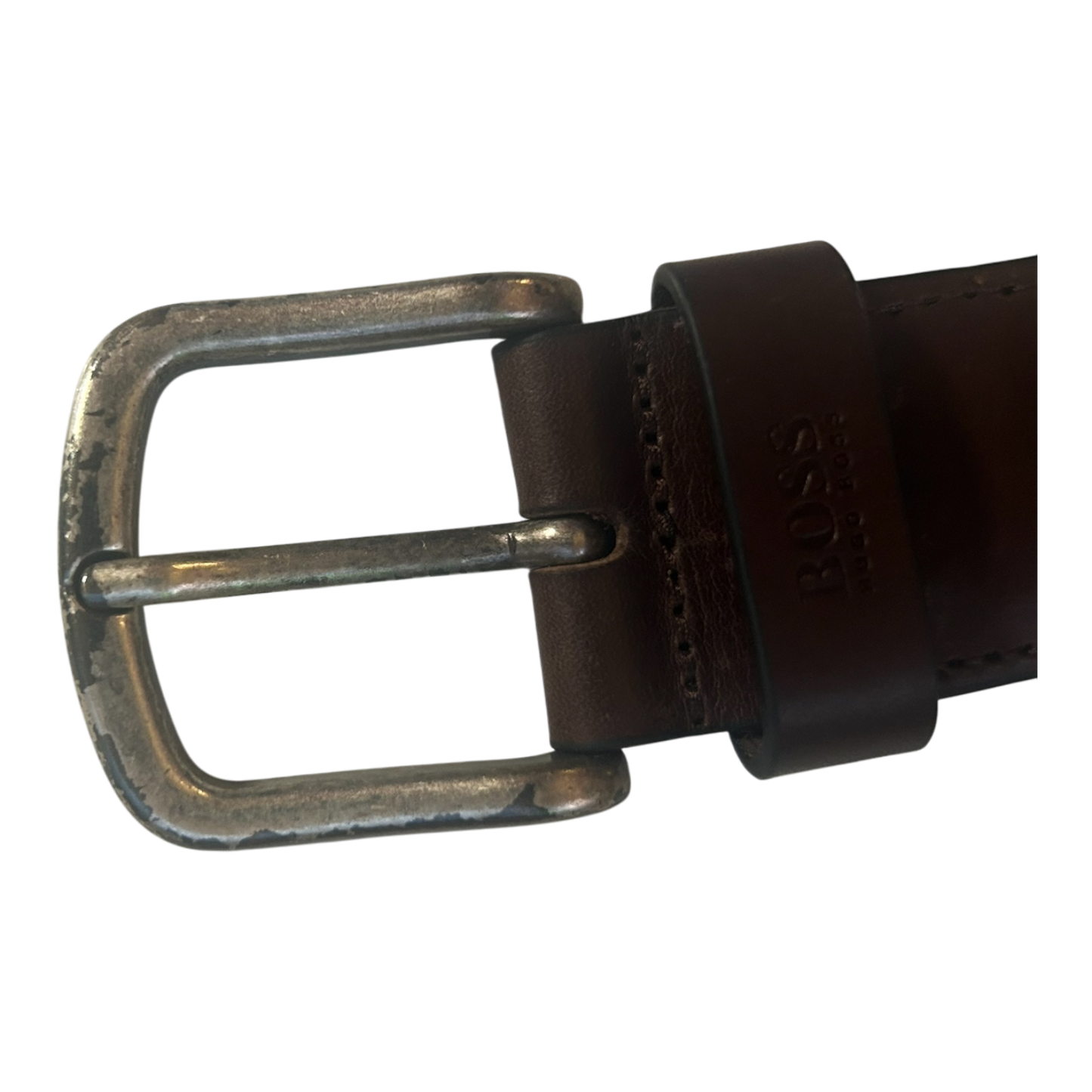 BOSS Herren Gürtel 90 cm Used Look Leder Gürtel Klassisch Vintage