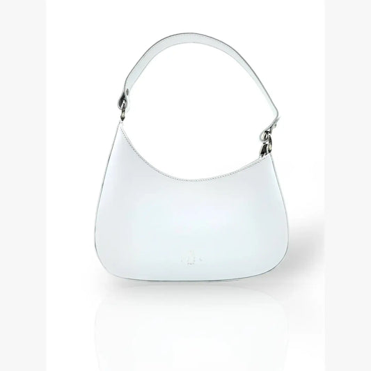 Zeen Italy Echtleder Schultertasche Weiss Handtasche Hobo Bag neu modern Damen