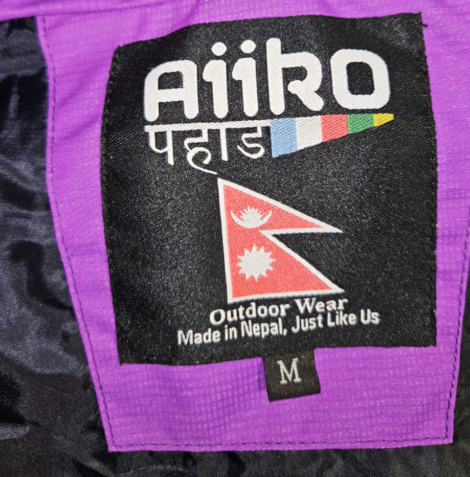 NEU AiiKo Outdoorjacke Rot Blau Violett 2in1 Gr S M XXL Fleece Kapuze Nepal Unisex