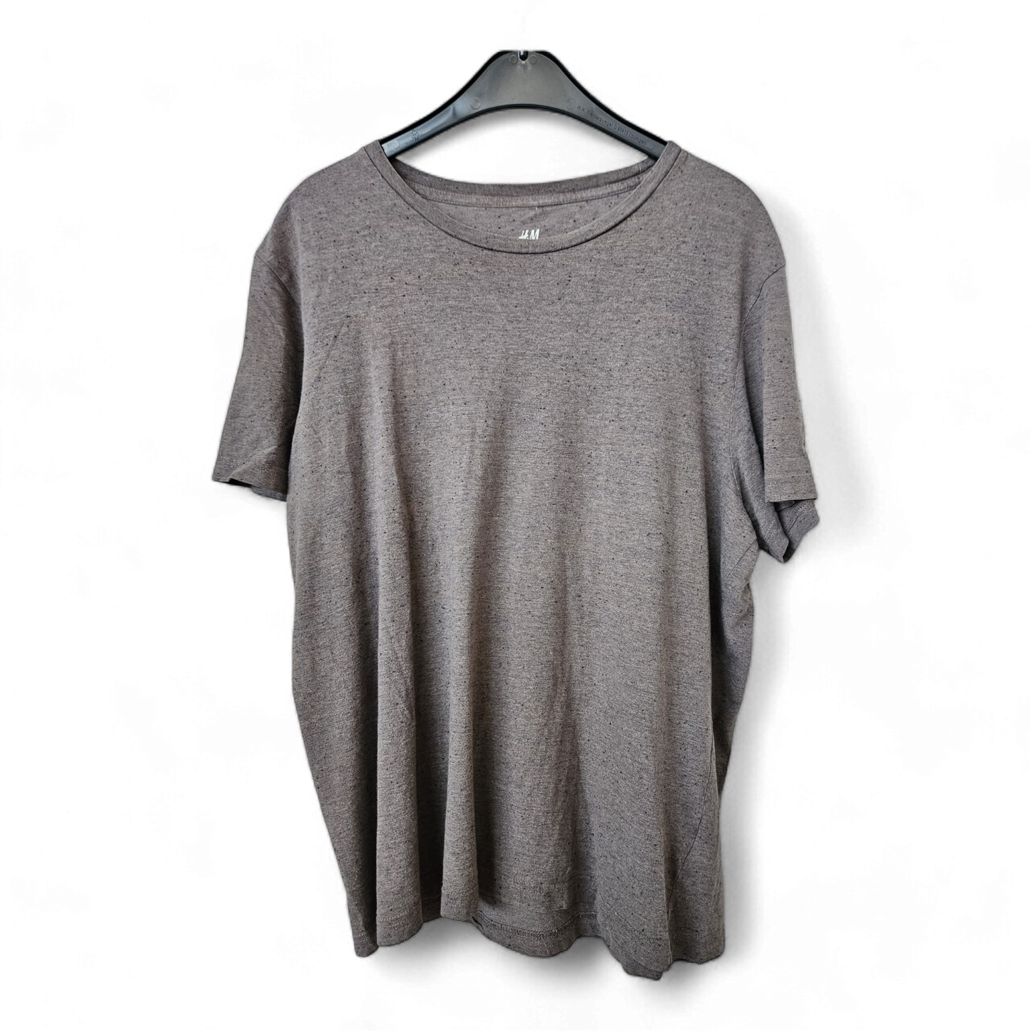 H&M Crewneck -  Kurzarm - T-Shirt - Gr. L - grau, schwarz gepunktet