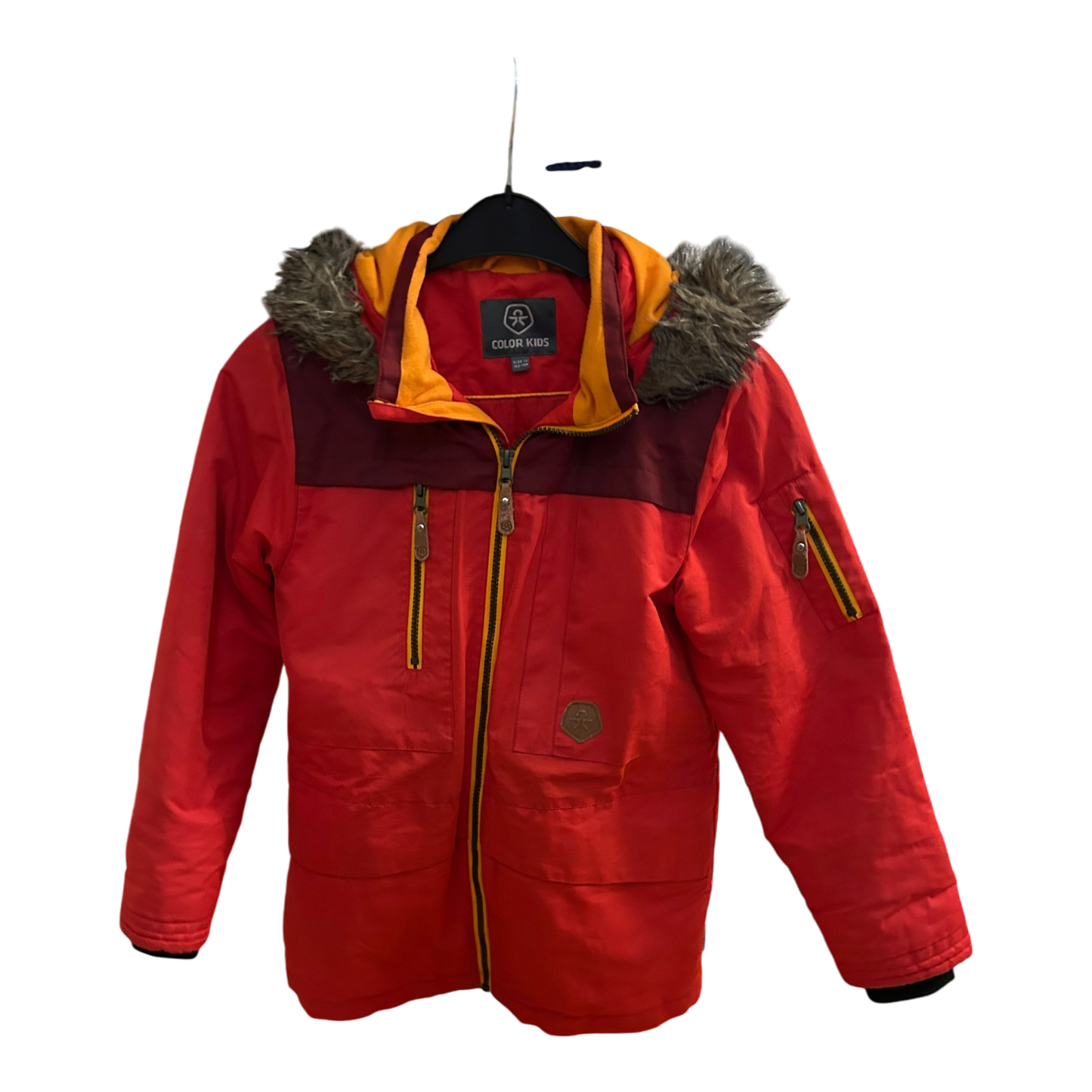 Color Kids Kinder Blouson abnehmbare Kapuze rot Größe 152