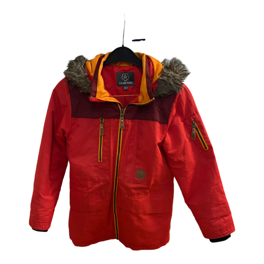 Color Kids Kinder Blouson abnehmbare Kapuze rot Größe 152