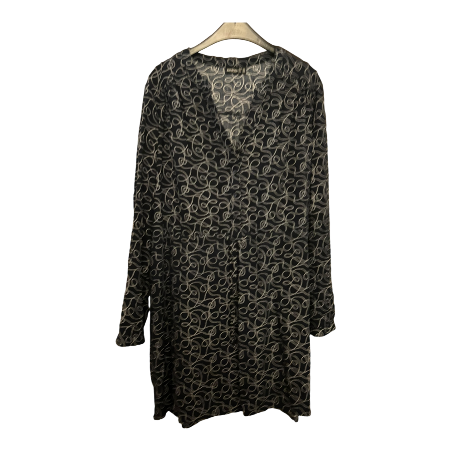 Janina Kleid 46 Dunkelblau Boho Blumenmuster Viskose Tunika Look Sommer