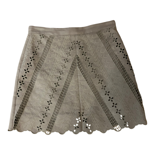 H&M Damen Minirock beige Gr. 40