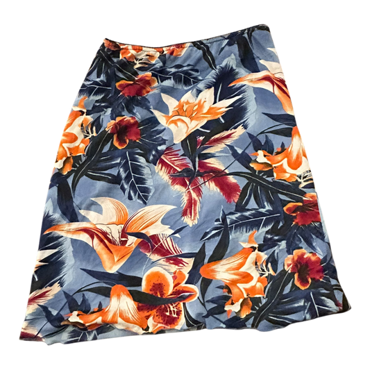 Street One Damen Midirock blau gemustert Gr. 36