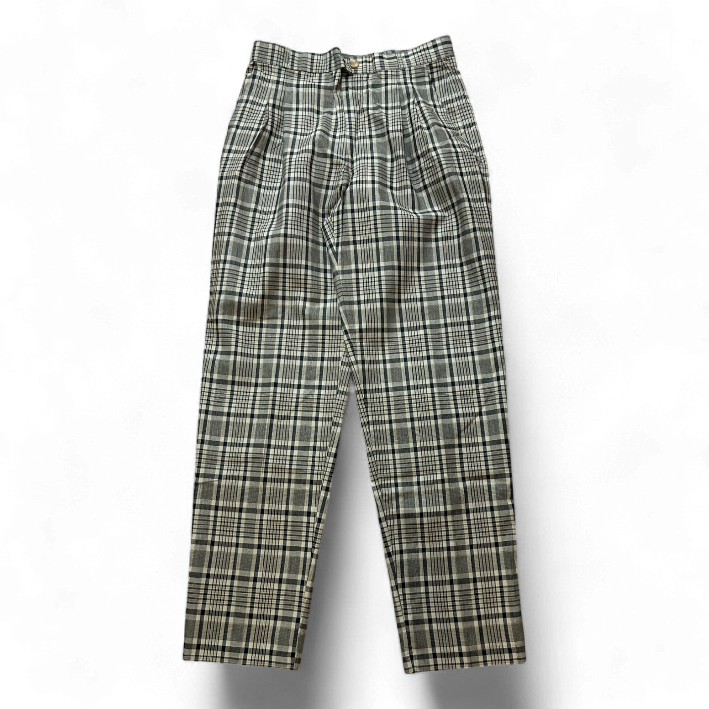 Madeleine karierte Sommerhose braun - Vintage -  Gr. 38