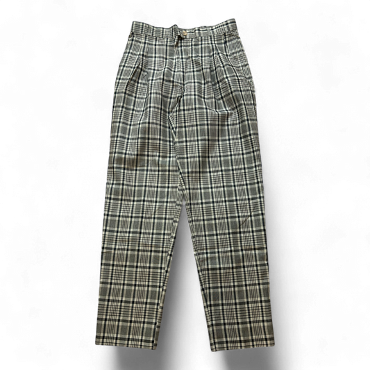 Madeleine karierte Sommerhose braun - Vintage -  Gr. 38