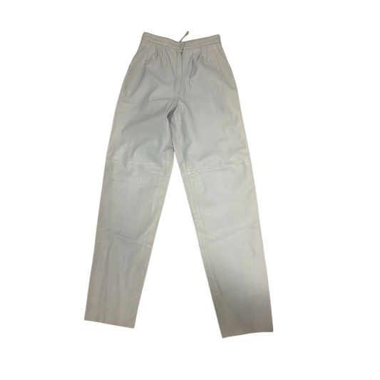 Schöne Damenlederhose grau super Zustand, wie neu - Größe 34