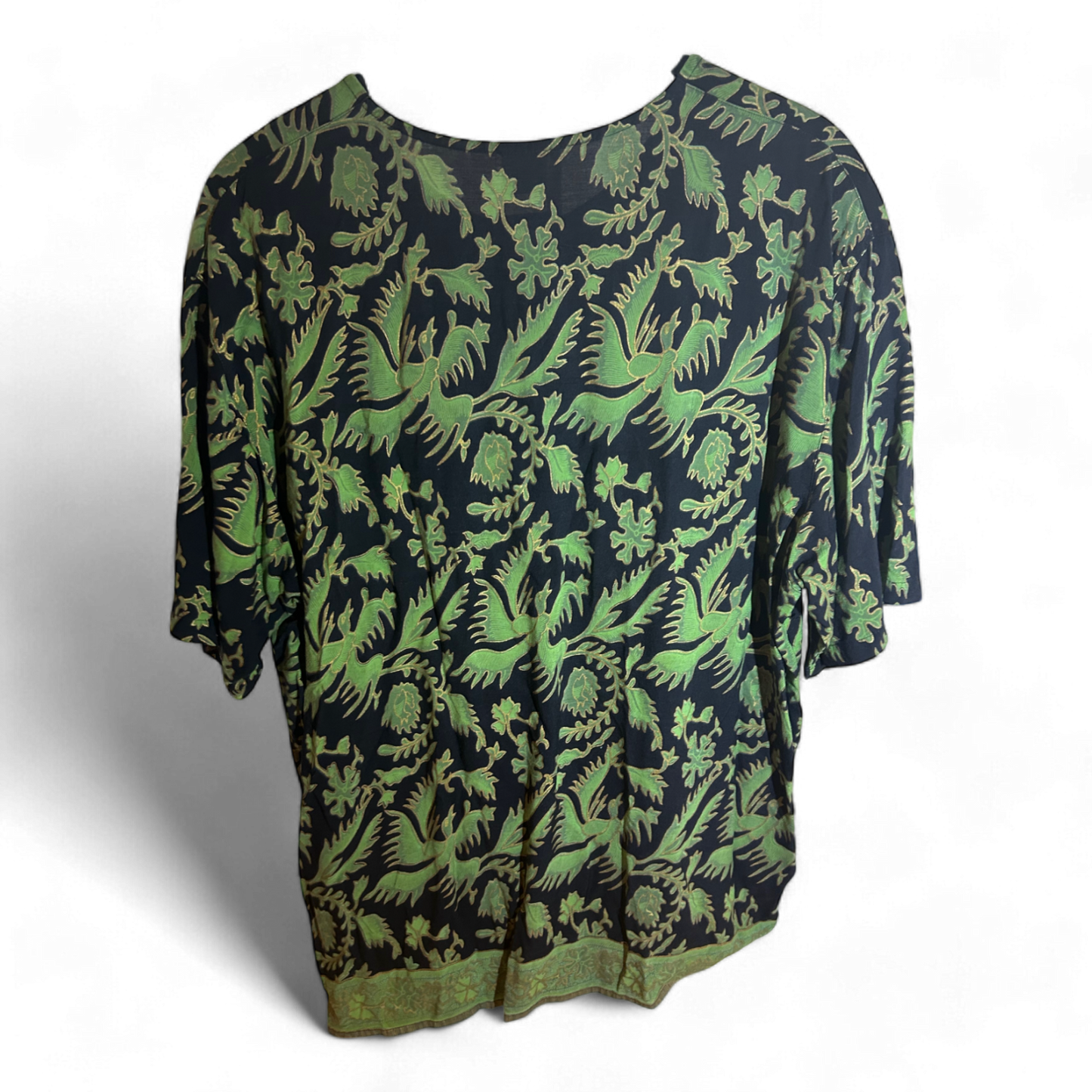Pure Panda Bluse Damen Gr L XL Exotisch Blumen Dschungel Print Sommer Leicht