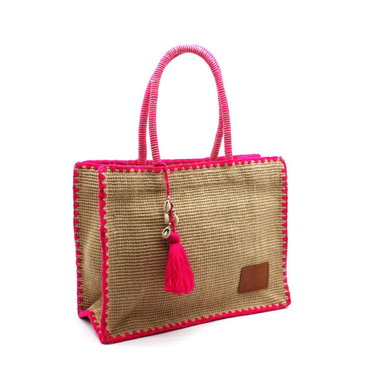 🌴 THE IT BAG Jute-Strandtasche mit Quaste & Muschel 🌴