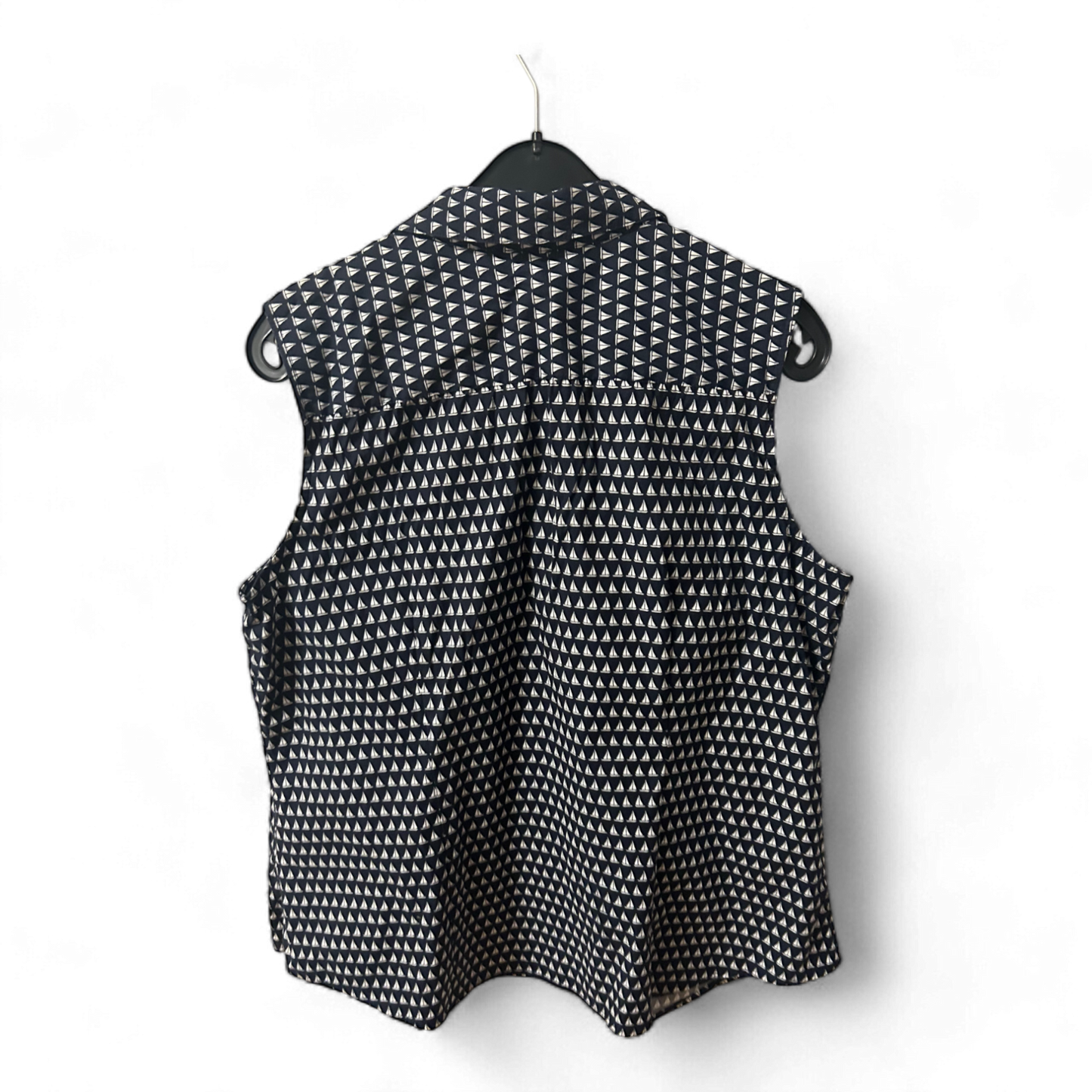 Charter Club Damen Bluse blau mit Segelbooten Größe 44