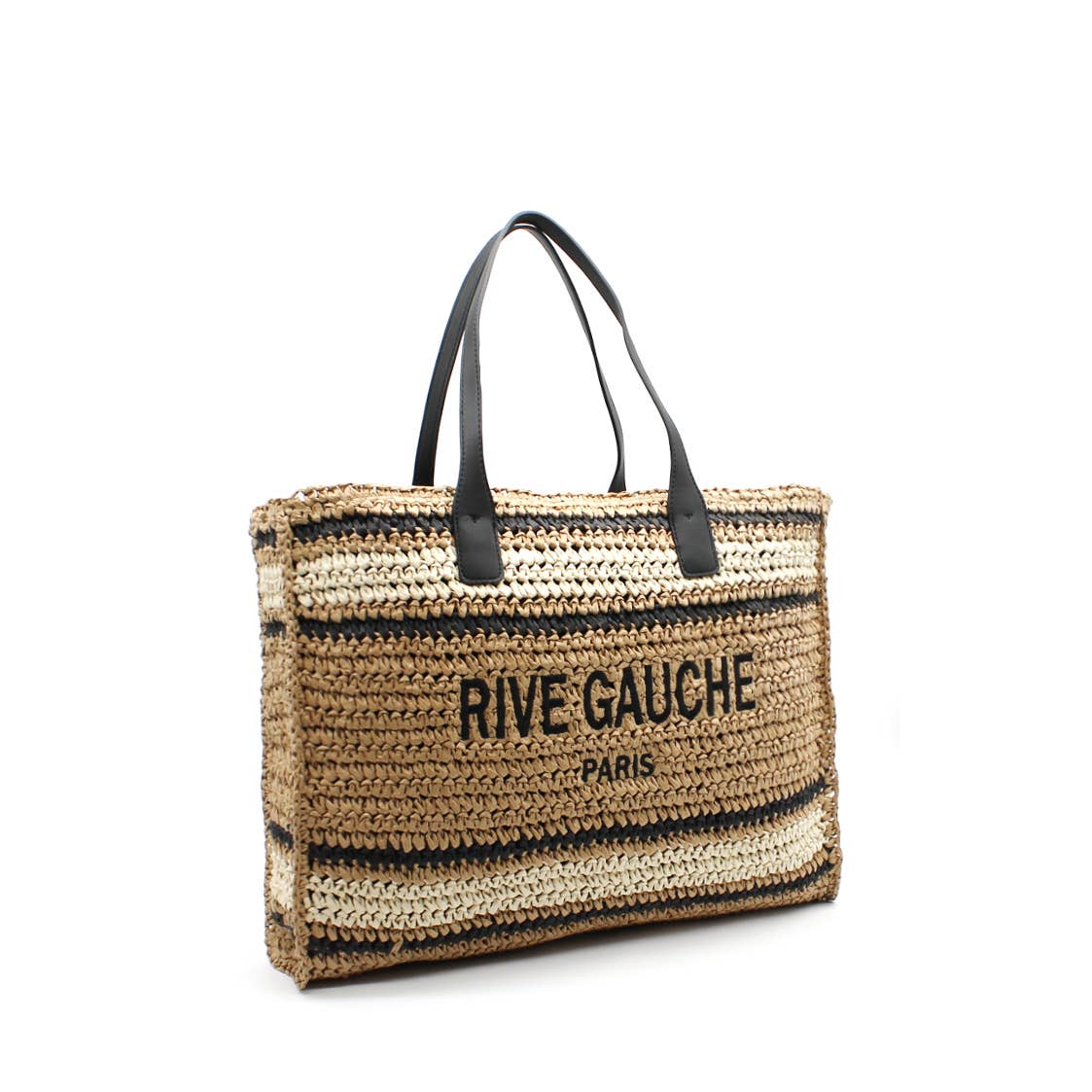 🌾 CROCHET Shopper Tasche – RIVE GAUCHE Stickerei 👜