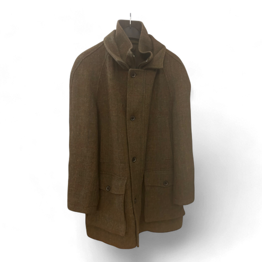 🧥 Harris Tweed Mantel Herren 52 – 100 % Wolle – Elegant 🧶