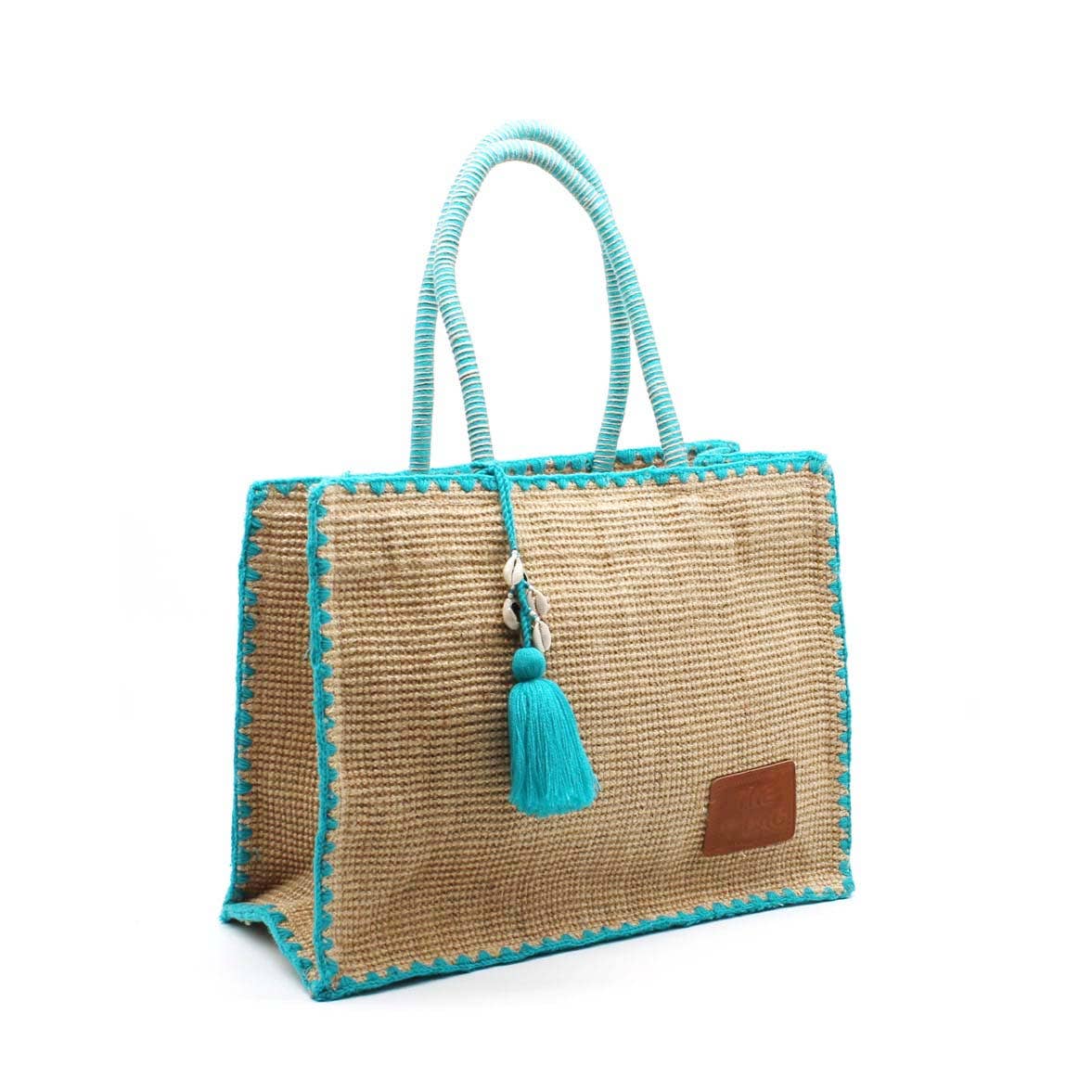 🌴 THE IT BAG Jute-Strandtasche mit Quaste & Muschel 🌴
