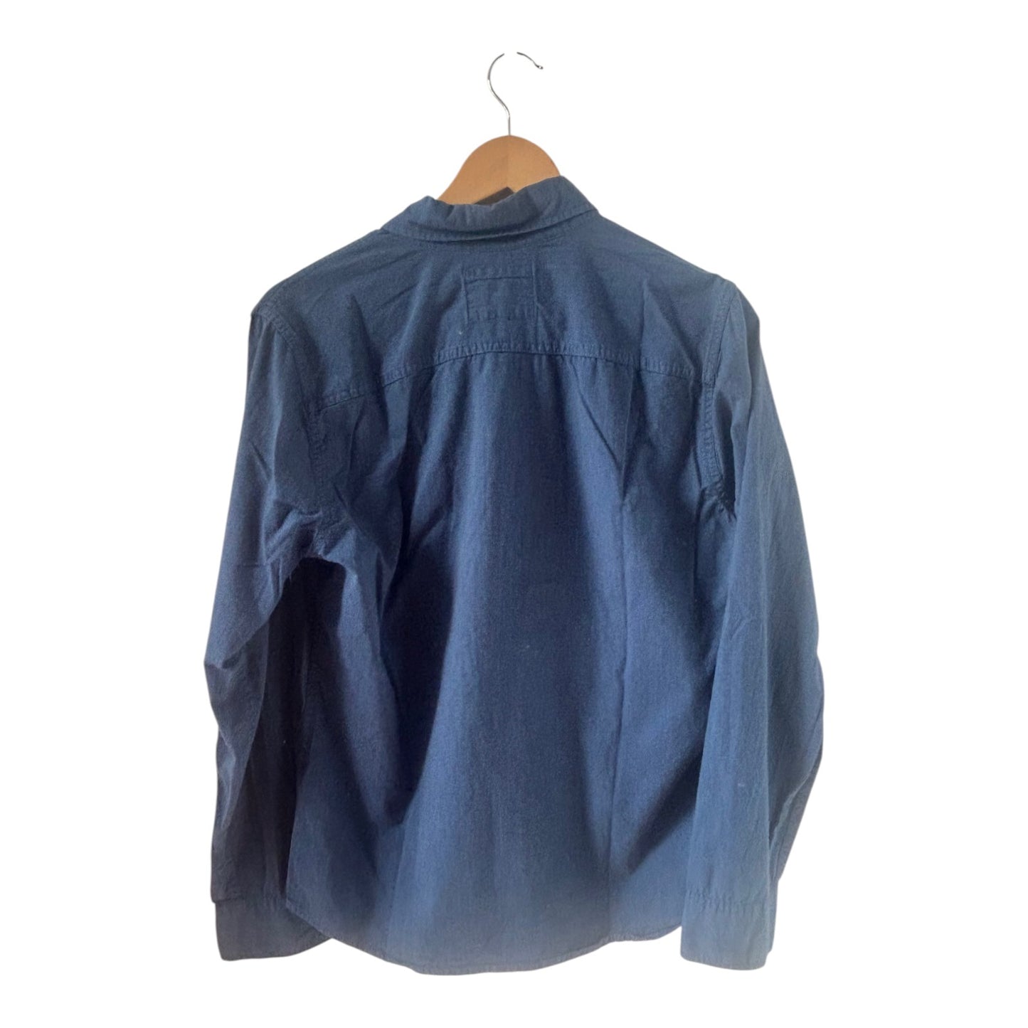 Hollister Hemd Herren Gr S Blau Langarm Baumwolle Stretch Neu mit Etikett