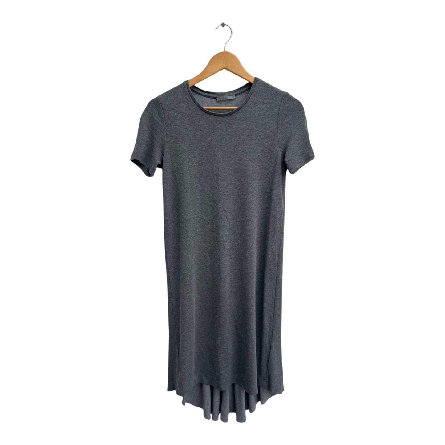 COS Kleid Damen Dress Damenkleid Gr S Grau Volants Sommer Viskose Minimal Chic