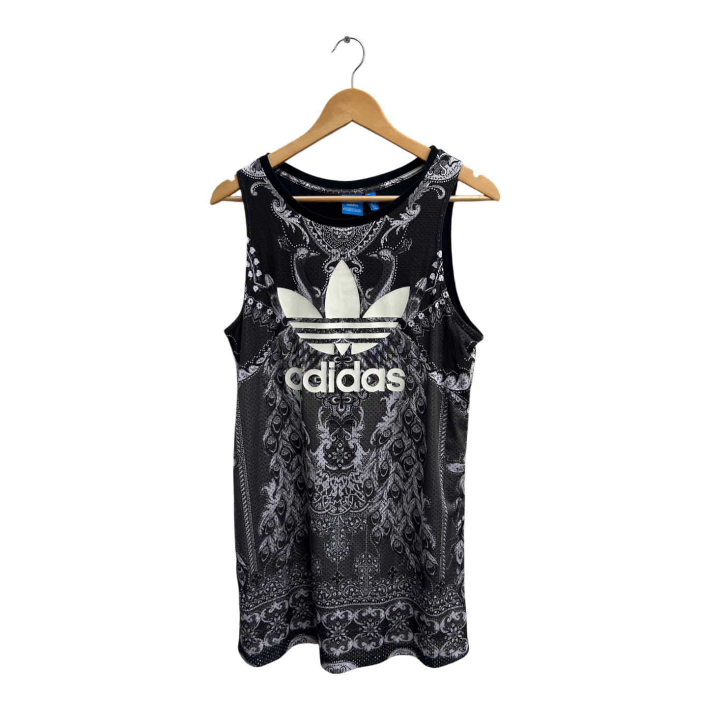 Adidas Kleid Damen Dress Damenkleid Gr 38 Schwarz Weiß Sportkleid Print Gefüttert Top