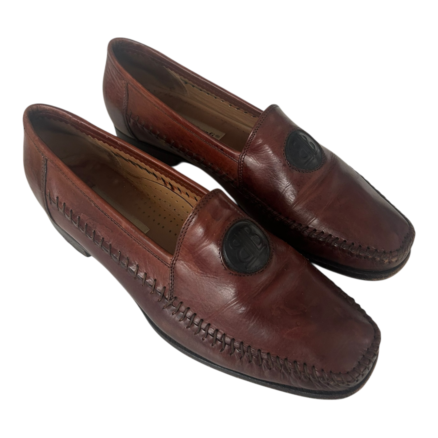 Lorenzo Banfi Milano Damen Slipper Leder Italien Klassisch Gr 39,5 Braun