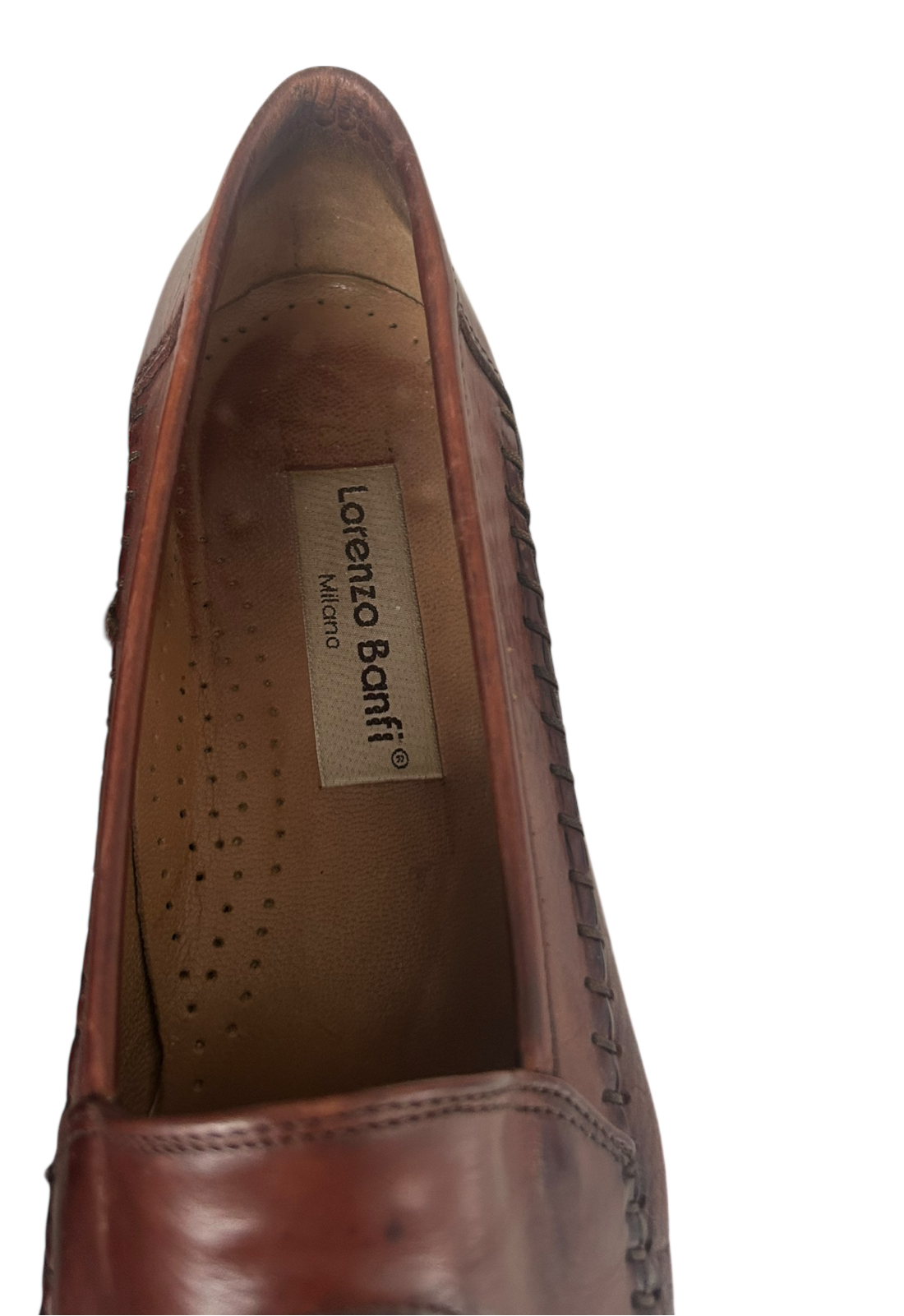 Lorenzo Banfi Milano Damen Slipper Leder Italien Klassisch Gr 39,5 Braun