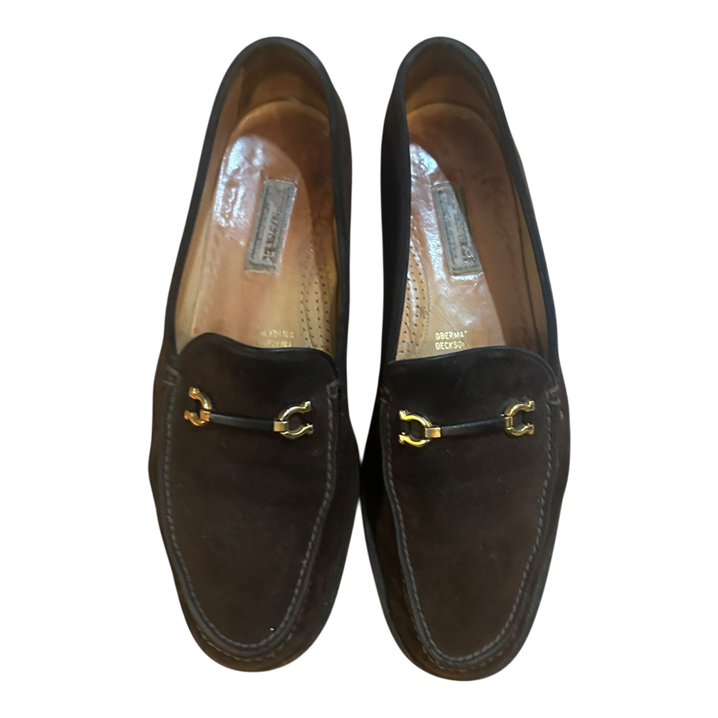 Giorgio Damen Slipper Leder Wildleder Braun Made in Italy Elegant Schuhe Gr 40