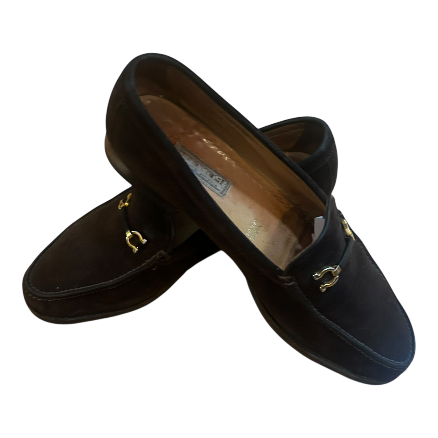 Giorgio Damen Slipper Leder Wildleder Braun Made in Italy Elegant Schuhe Gr 40