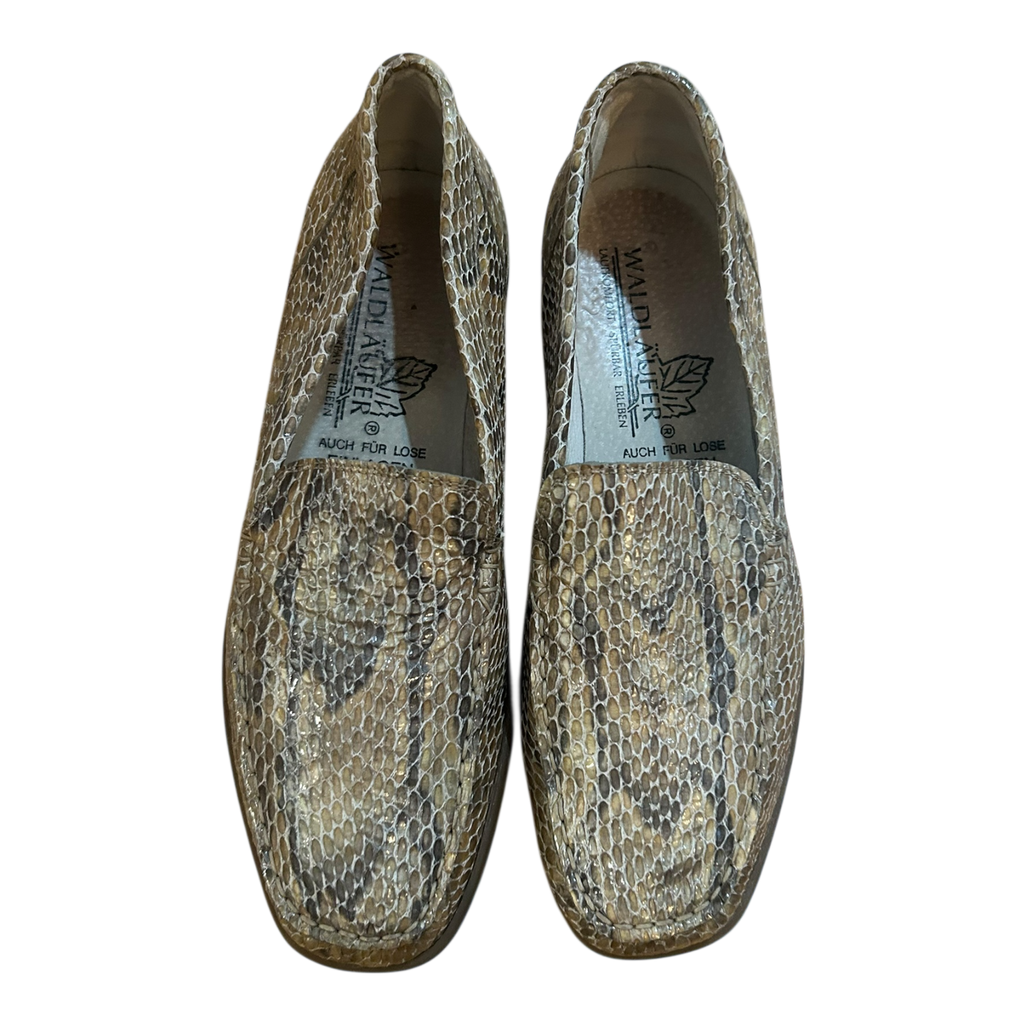 Waldläufer Damen Halbschuhe Beige Grau Gr 38 Leder Weite H Komfort