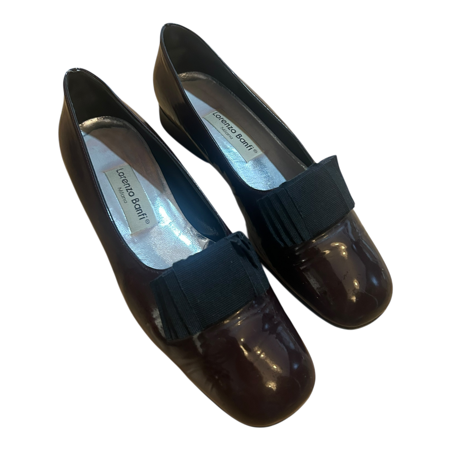 Lorenzo Banfi Slipper Damen Schuhe Gr 39,5 Braun Leder Italien Elegant