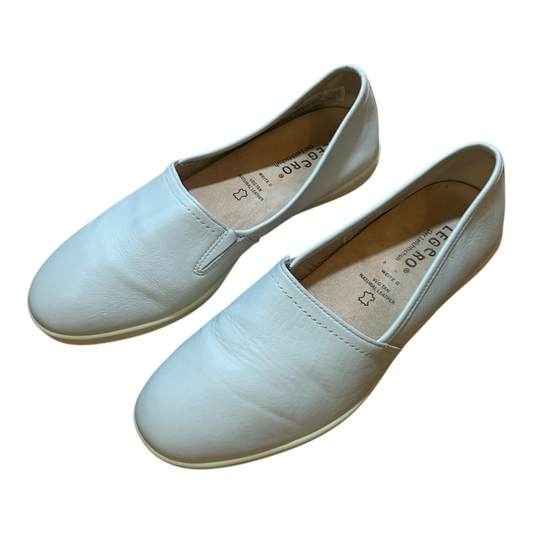 Legero Damen Slipper Leder Weite G Gr 40 Weiss Komfort Leichtschuh Gummisohle