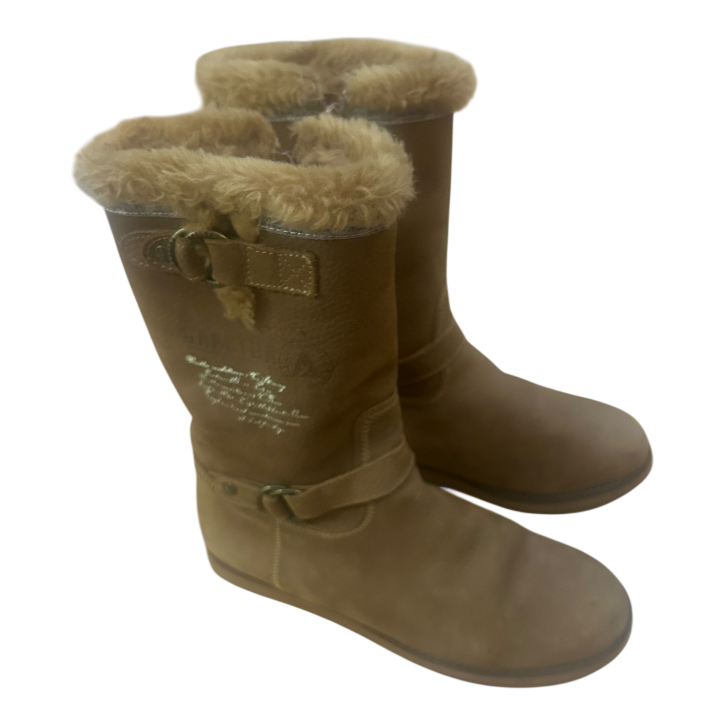 Gaastra Damen Winterstiefel Gr 39 Leder Warm Gefüttert Braun Reißverschluss